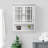 Cardonas Removable Over-The-Toilet Bathroom Wall Cabinet with Glass Doors, Adjustable Shelf & Open Storage-565280570
