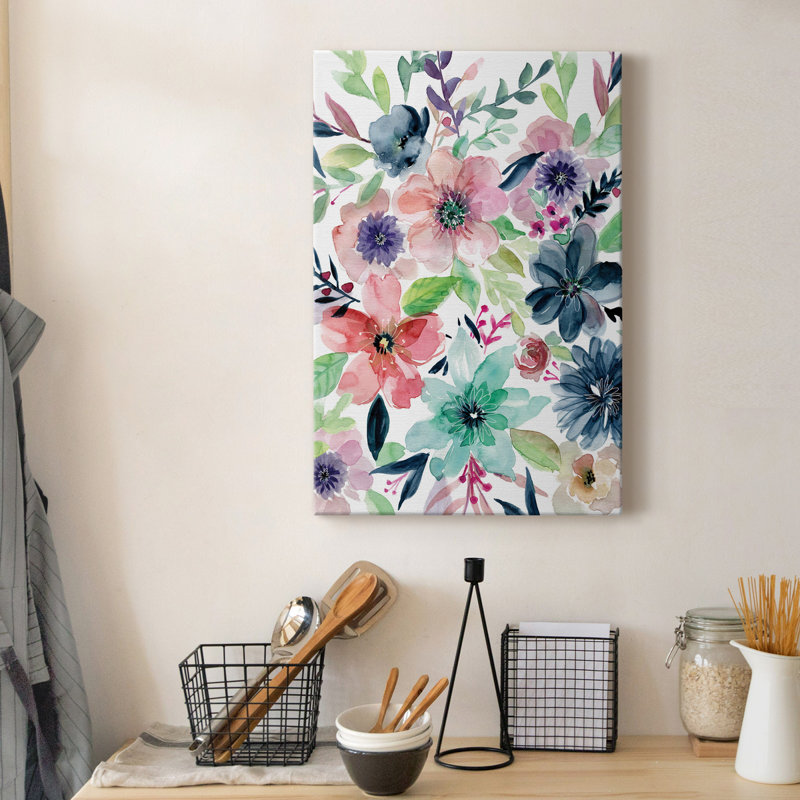 Cool and Serene - Peinture, H 27 po x l 18 po x P 1 po, Toile tendue