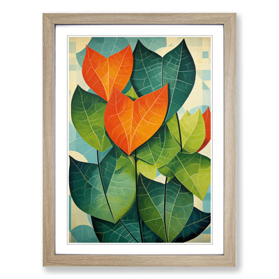 Ivy Leaf Constructivism Art - Framed Print