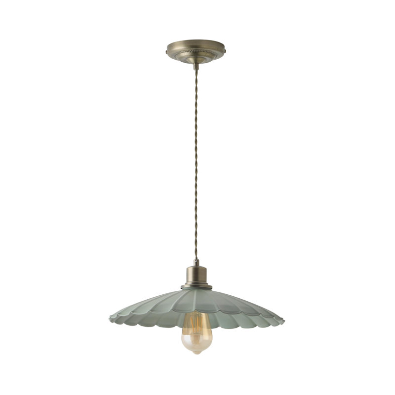 Alasia 1 - Light Satin Pendant, Yes, Moss Green