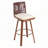 Upholstered Bar Stool with Metal Frame