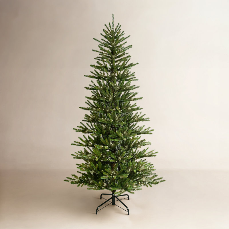 Arbre de Noël épinette verte avec lumières, 7,5 pi