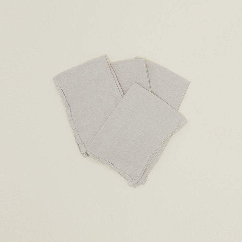 Simple Linen Napkin - Set Of 4, Gray