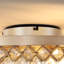 Ventilateur de plafond 19,29 "encastré en cristal doré avec lumières et télécommande pour chambre à coucher et salle à manger