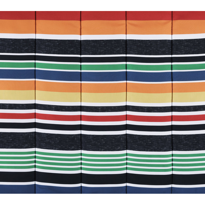 Twin Black Multicolor Microfiber Reversible Comforter Set