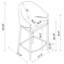 Ensemble de 2 chaises de bar en tissu d'ameublement Chadwick