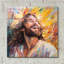 Art mural en verre Latitude Run «Jesus - Euphoria In Divine Radiance» par Ivan Guaderrama-1155477810