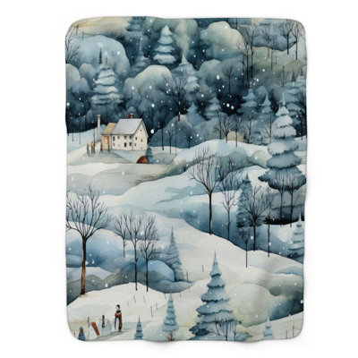 Snowy Retreat - 1 Piece Premium Blanket