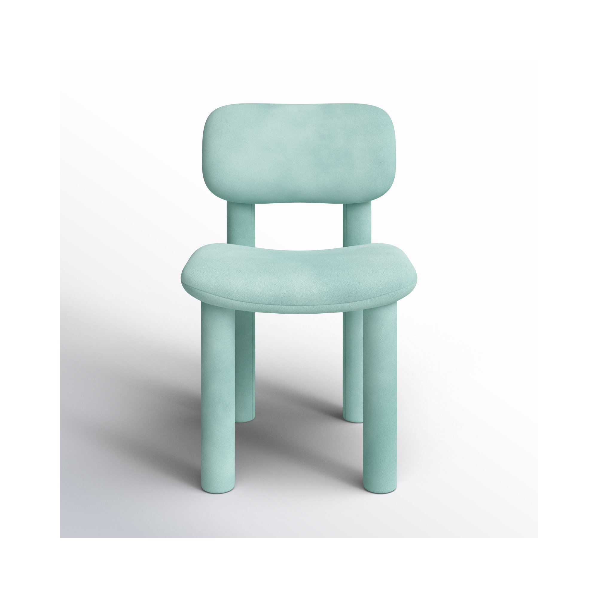 Elise Performance Velvet Side Chair, Pale Blue
