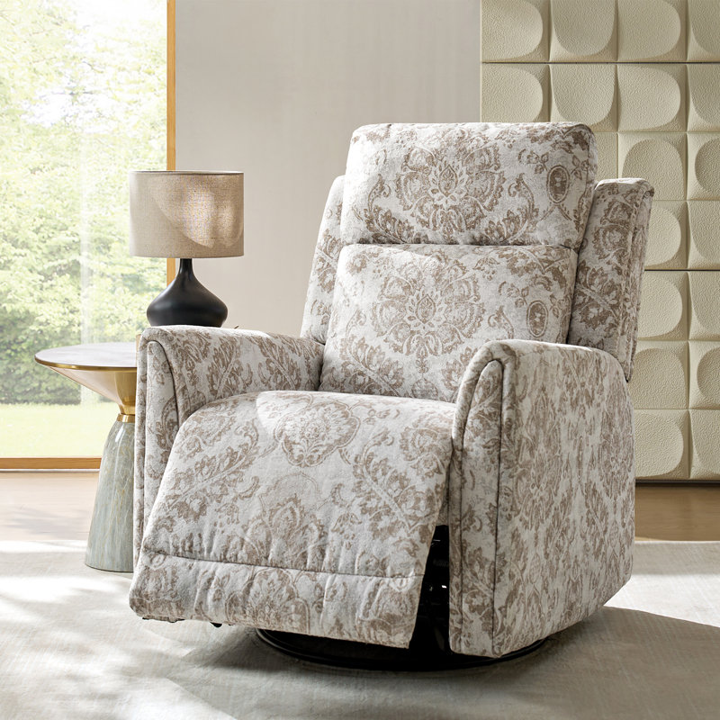 Fauteuil inclinable électrique pivotant et berçant 32 po Thorndike, Beige