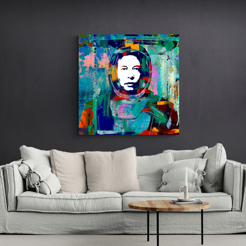 «Mars Man Elon Musk» par Stephen Chambers, impression sur toile tendue, L 26 po x H 26 po
