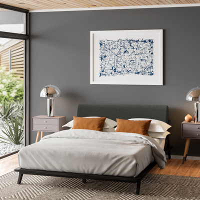 Luella Queen Upholstered Fabric Platform Bed