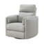 Fauteuil inclinable oscillant Sagen avec pivot, cuir gris