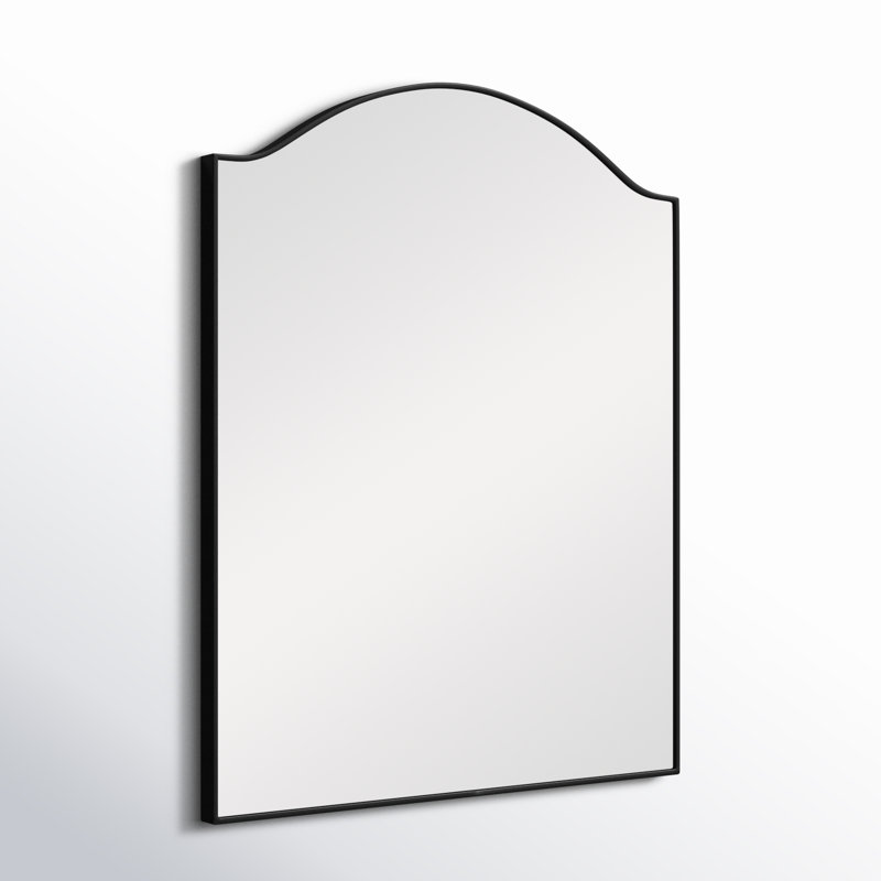 Jacques Mirror-Antique Brass, 30" x 24", Black