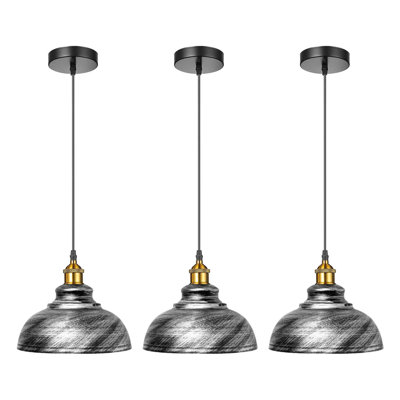 Hillmont 1 - Light Brushed Silver Pendant
