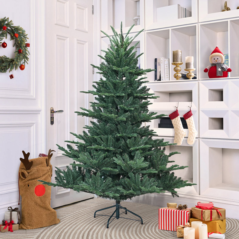 Arbre de Noël artificiel vert conique non éclairé, 4'