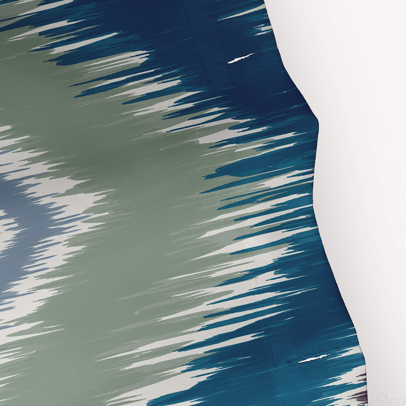 Rideau de douche simple chevron Arlington, Vert