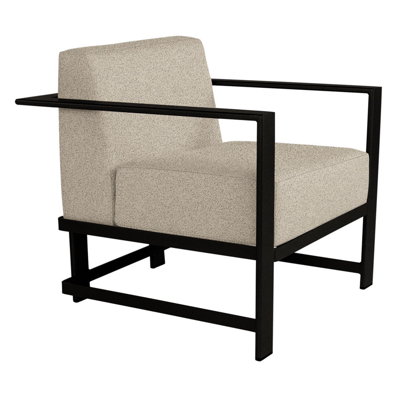 Studio Outdoor Lounge Chair, Carbon Black, Sahara Cafe