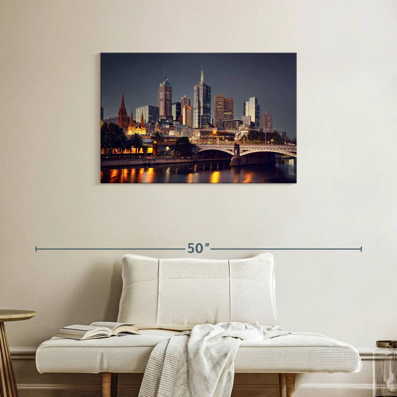 Rorry Melbourne Night Skyline, 24" H x 36" W