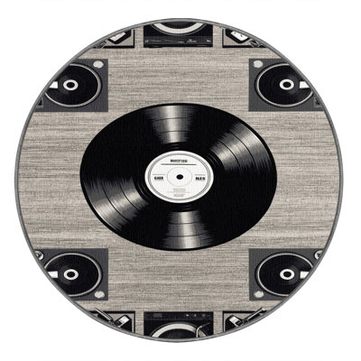  Tapis lavable avec disques vinyle