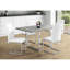 Table de salle à manger, rectangulaire, 60 po, cuisine, salle à manger, stratifié gris, métal chromé, contemporain, moderne-1942411537