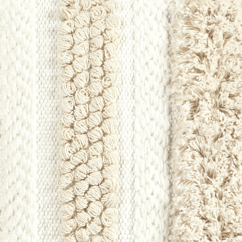 Ivory Cotton Euro Tufted Decorative Pillow Cover