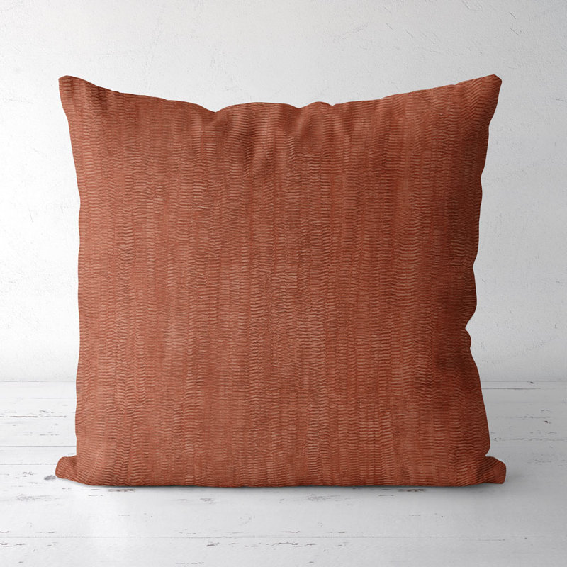 Housse de coussin carré et insert, rouille