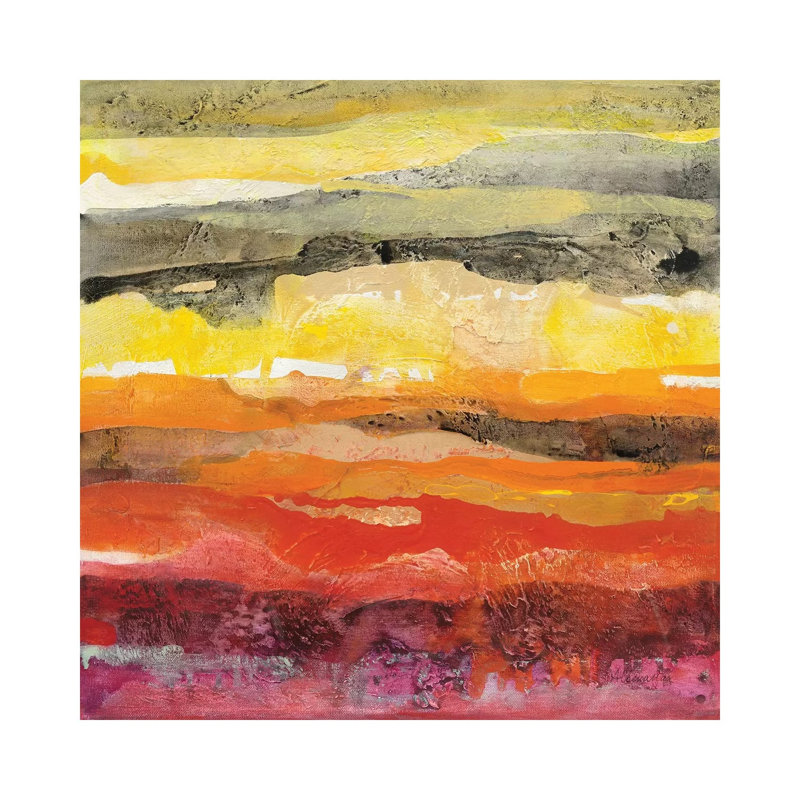 Abstract Layers II by Albena Hristova - Wrapped Canvas Gallery-Wrapped Canvas Giclée, 93.98 cm H x 93.98 cm W x 1.91 cm D