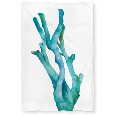 Small Watercolor Sea Coral Duvet Cover | Coastal Marine Decor