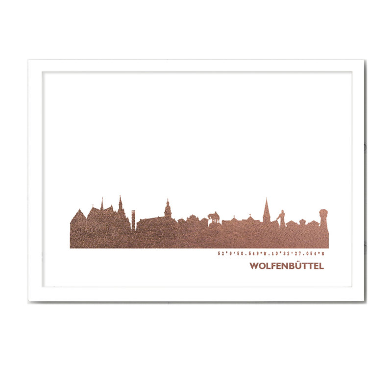 Wolfenbüttel Skyline 1 Piece Single Picture Frame Wall Art, 33cm H x 43cm W x 4cm D