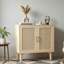 Buffet de cuisine Buffet à plusieurs niveaux avec garde-manger et porte en rotin, crédence de rangement de 30,7 po pour le vestibule du salon-28213458