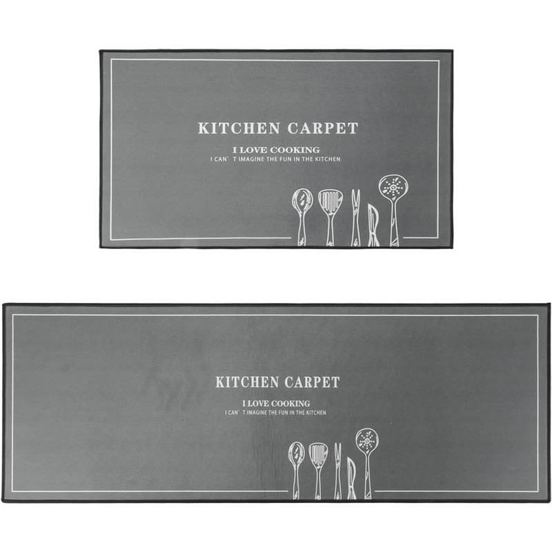 Abstract Anti-Fatigue Non-Skid Kitchen Mat, Rectangle 3'7" x 10'