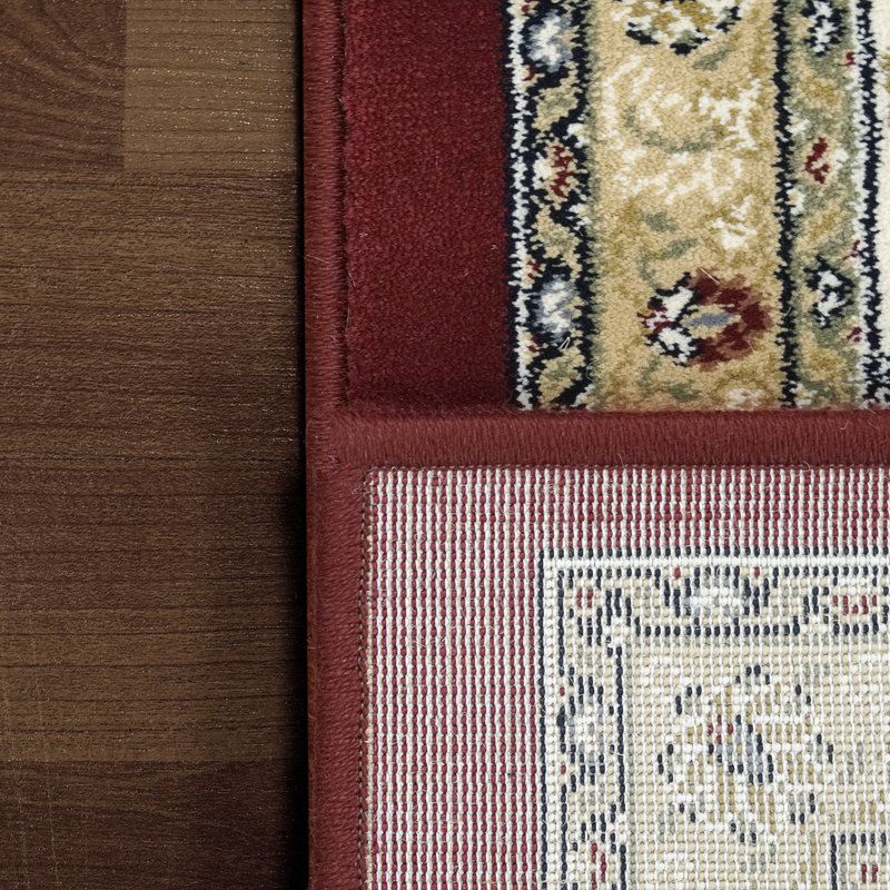 Tapis oriental rouge Attell, Ovale 6 pi 7 po x 9 pi 6 po