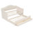 Daybed With Trundle And 2 Storage Drawers, Wooden Sofa Bed With Upholstered Button Tufted Backrest For Living Room, Bedroom, Guest Room-247209025