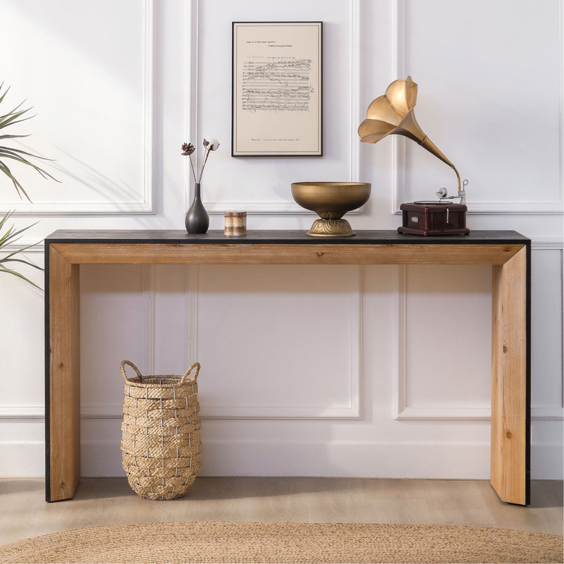 Console 59 pouces en bois moderne, table d'entrée, table de canapé - Design rustique et contemporain