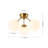 3 - Light Modern Sputnik Glass Globe Semi Flush Mount-2016887275
