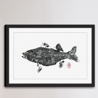 « stripeed bass », reproduction d’art encadrée
