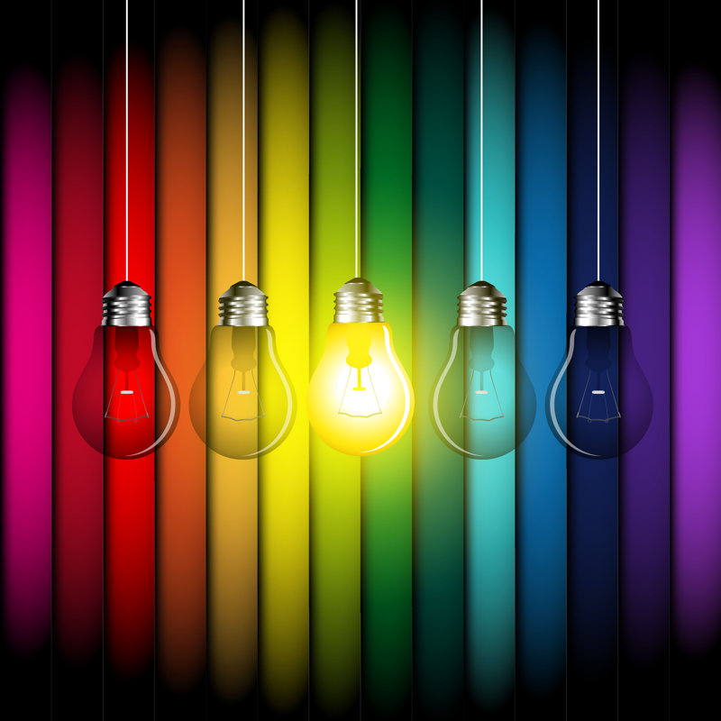 Color Light Bubbles - Vector by Matejkotula - Wrapped Canvas Print, 30cm H x 30cm W