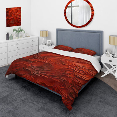 Ensemble de housse de couette Volachic Red Fusion Vector 2 - Tachisme