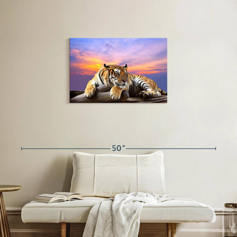 Lounging Tiger, 20" H x 30" W