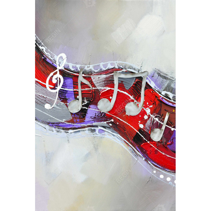 Symphonie - Toile musicale de salon pour la décoration intérieure