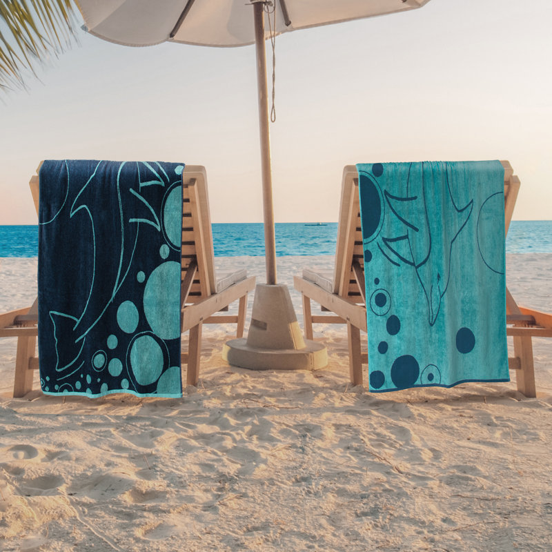 Ensemble de serviettes de plage réversibles 2 pièces Malden