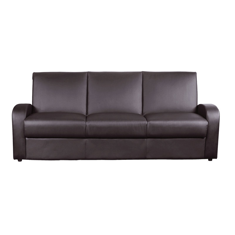 Cauldwell 3 Seater Faux Leather Sleeper, Brown