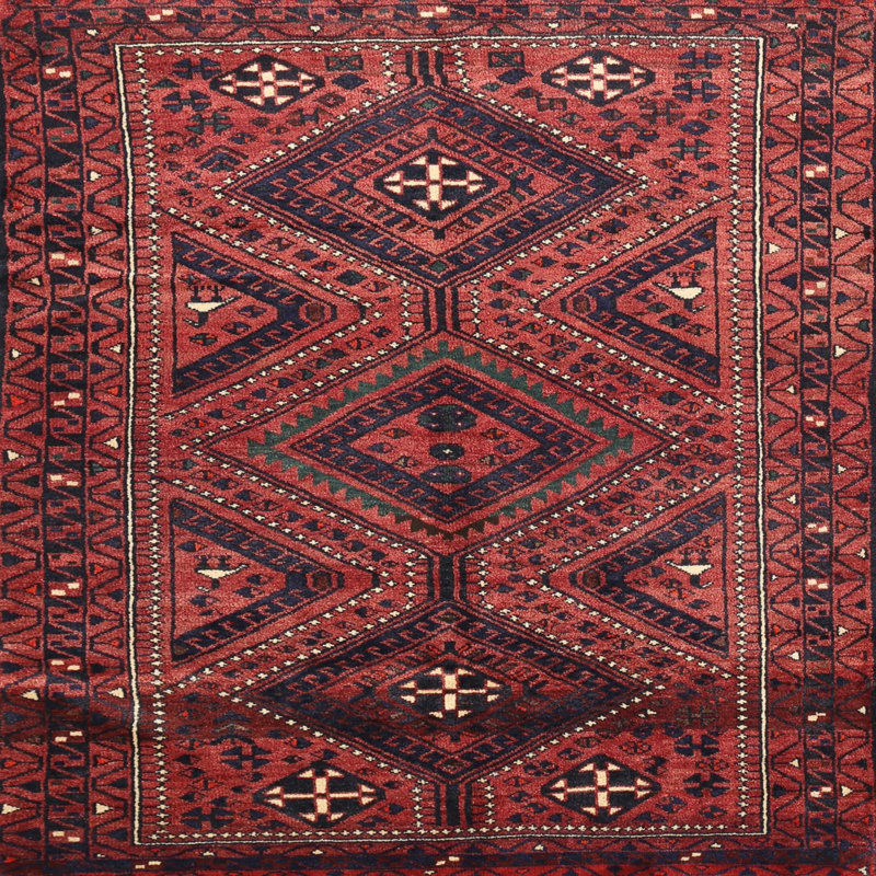Tapis foncé Southwestern Mehroon, Rond 7 pi