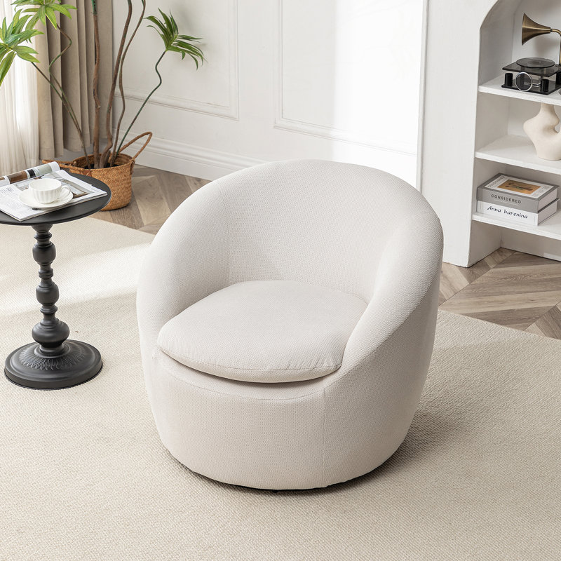 Fauteuil demi-tonneau Modern, Beige