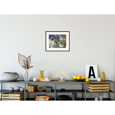 «In Front of the Mirror» par Edgar Degas, impression giclée sur cadre