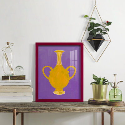 Vase néon Bethzy II encadré sur papier