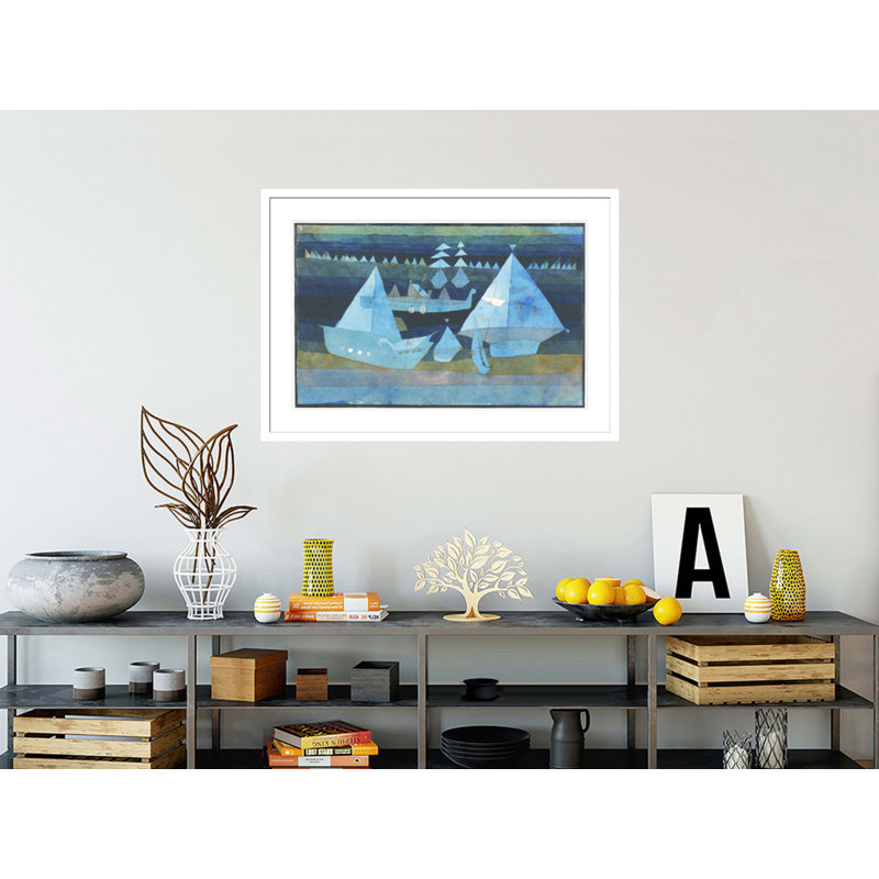 «Little Regatta» par Paul Klee, impression giclée sur cadre, H 29,21 po x l 41,5 po