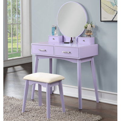 Ensemble coiffeuse et tabouret Liannon
