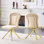 Puffy Bubble Chair Ball Chain Chair Velvet Dining Chairs with Gold Legs